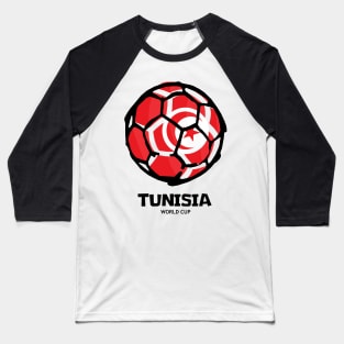 Tunisia Football Country Flag Baseball T-Shirt
